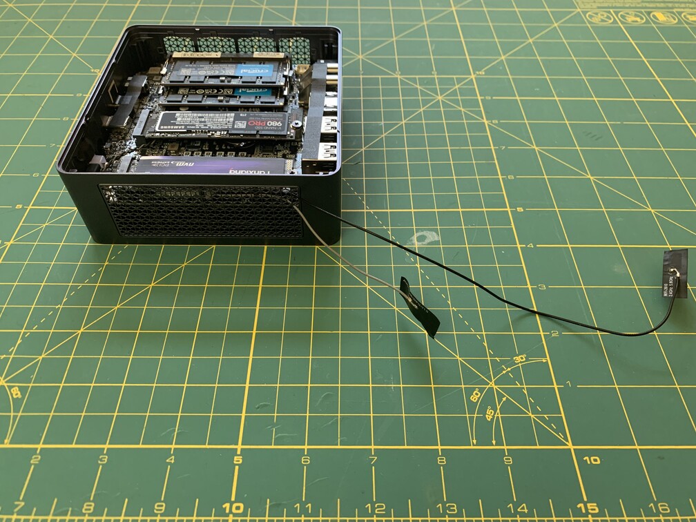 Antennas pulled outside the case